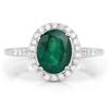 Image 1 : Zambian Emerald and Diamond Halo Ring