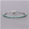 Image 8 : Genuine Emerald Eternity Bracelet