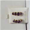 Image 8 : Graduating and Curved Genuine Amethyst Earrings