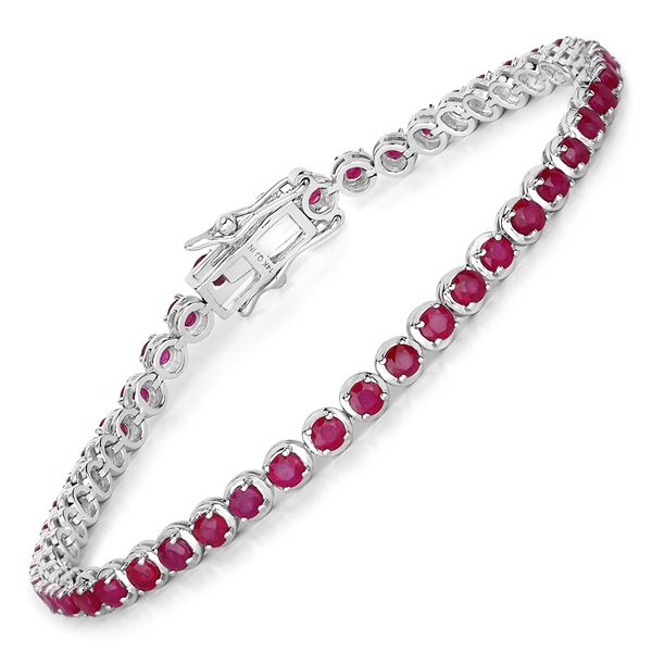 Mozambique Ruby Line Bracelet-Eternity Bracelet