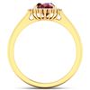 Image 2 : Traditional Genuine Ruby and Diamond Halo Ring