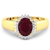 Image 7 : Traditional Genuine Ruby and Diamond Halo Ring