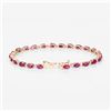 Image 3 : Ruby and Bezel-Set Diamond Tennis Bracelet