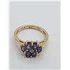 Image 2 : Adorable TANZANITE Flower Ring with Diamond