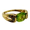 Image 2 : East-West Peridot and Blue Diamond Ring