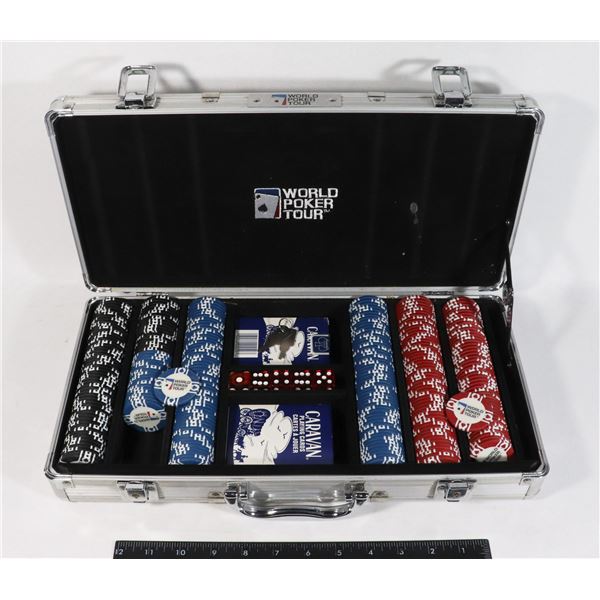 "WORLD POKER TOUR" KIT WITH LOCKING CASE