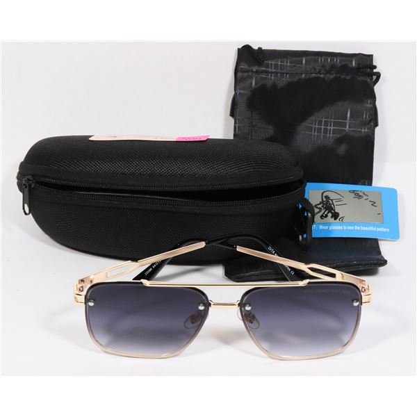 NEW DITA BLACK AND GOLD SUNGLASSES