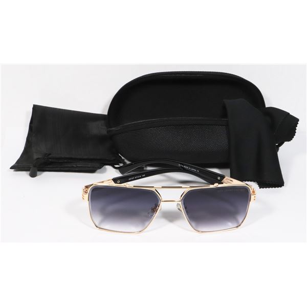 NEW DITA BLACK AND GOLD SUNGLASSES