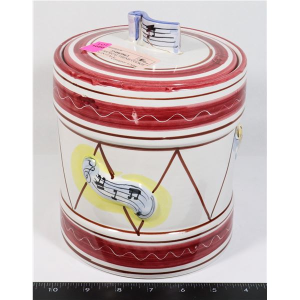 VINTAGE MUSICAL THEME COOKIE JAR MADE IN ITALY