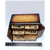 Image 1 : VINTAGE 6 DRAWER JEWELRY BOX WITH SHUTTERS