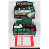 Image 1 : 1 TEXAS HOLDEM POKER SET - NEW CARDS, COMPLETE