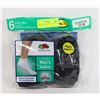 Image 1 : BLACK ANKLE SOCKS,12-16,PACK OF 6,FRUIT OF THE