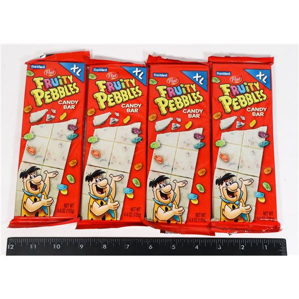 FOUR 125G FRUITY PEBBLES CANDY BARS XL