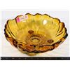 Image 2 : VINTAGE LARGE AMBER GLASS FRUIT BOWL