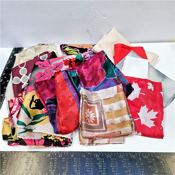 VINTAGE SILK SCARVES ASSORTED