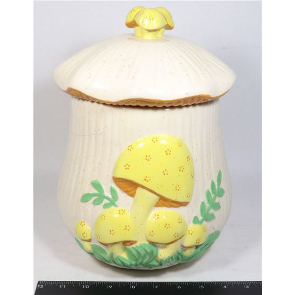 VINTAGE MUSHROOM CANISTER VERY LARGE