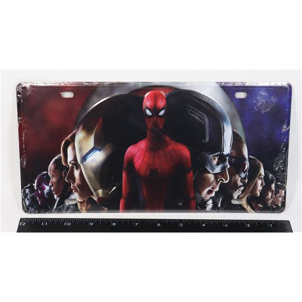 BRAND NEW SUPERHERO THEMED LICENSE PLATE