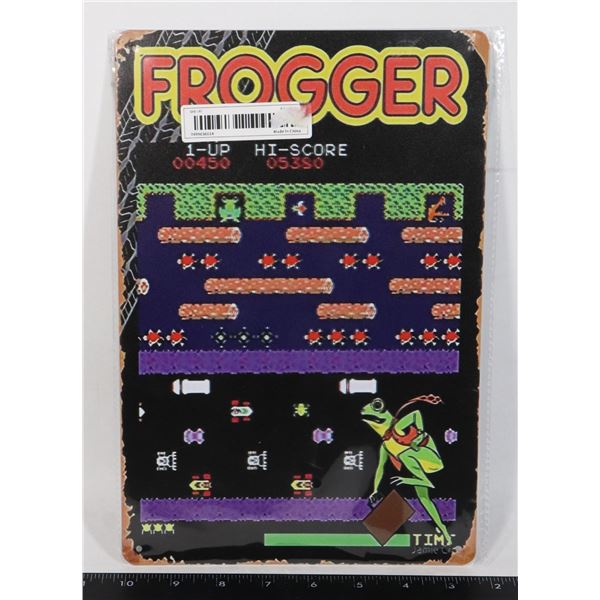 NEW FROGGER ARCADE GAME THEME METAL WALL ART