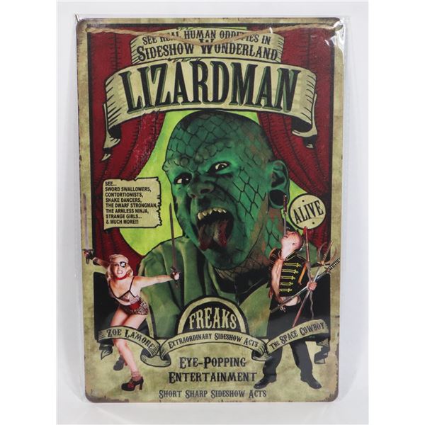 NEW METAL LIZARDMAN SIGN