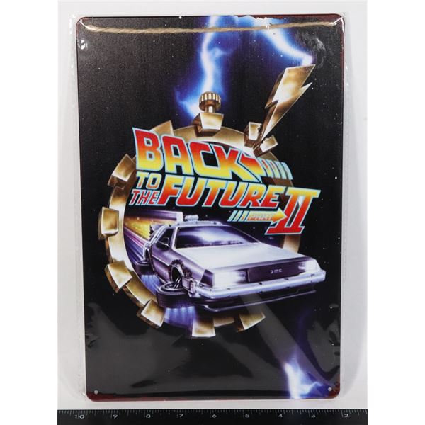 BRAND NEW BACK TO THE FUTURE 2 THEMED METAL SIGN