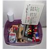 Image 1 : BOX OF ASSORTED GAMES, POKER CHIPS,