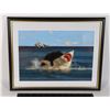 Image 1 : FRAMED CANVAS CAT VS SHARK PICTURE, CAT IS WINNING