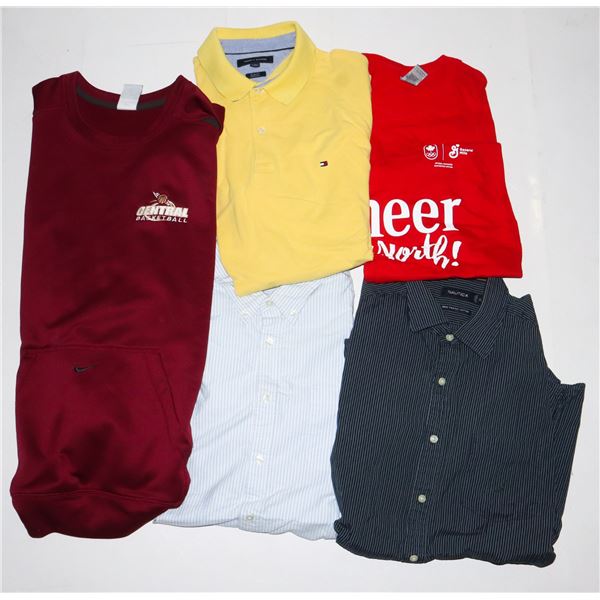MENS SIZE EXTRA LARGE LOT OF FIVE INCLUDING TOMMY