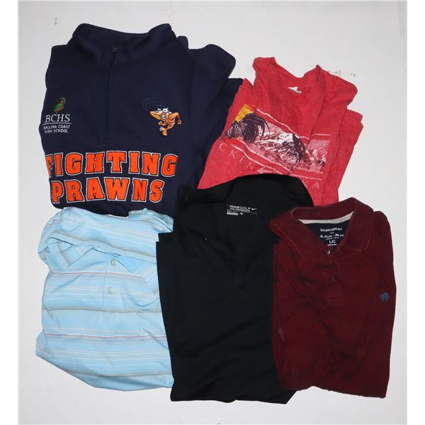 MENS SIZE LARGE CLOTHING LOT OF FIVE INCLUDING