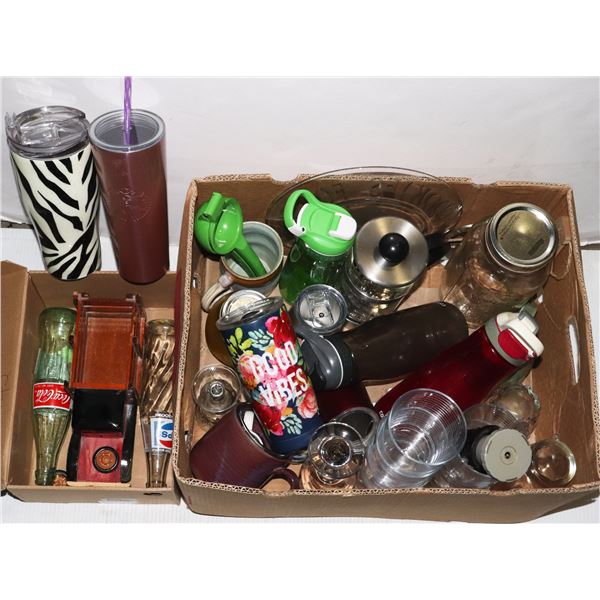 LOT OF KITCHEN ITEMS INCLUDING STARBUCKS