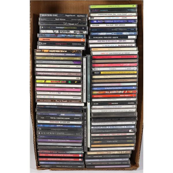 BOX OF ASSORTED CDS INCLUDING JAMES TAYLOR,