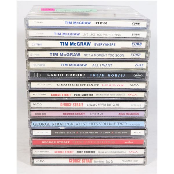 BUNDLE OF ASSORTED MALE COUNTY SINGERS INCLUDING