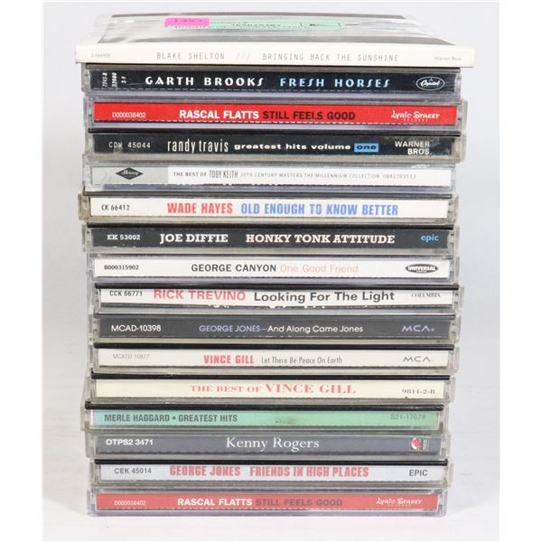 BUNDLE OF ASSORTED MALE COUNTY SINGERS INCLUDING