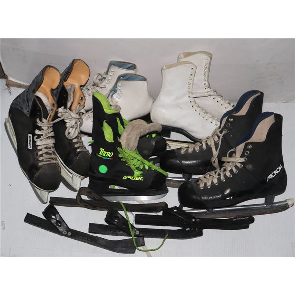 LOT OF USED ICE SKATES