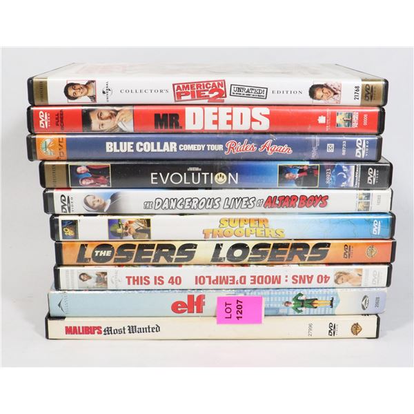 BUNDLE OF ASSORTED DVDS
