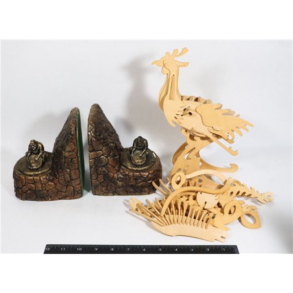 MADE IN CANADA CERAMIC BOOK ENDS (SMALL CHIP)