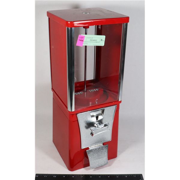 VINTAGE 25 CENT GUMBALL MACHINE (NO KEY)