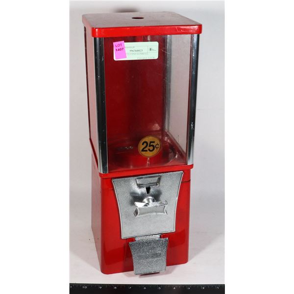 VINTAGE 25 CENT GUMBALL MACHINE