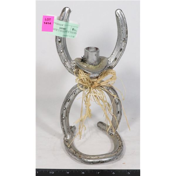 HORSESHOE CANDLESTICK HOLDER