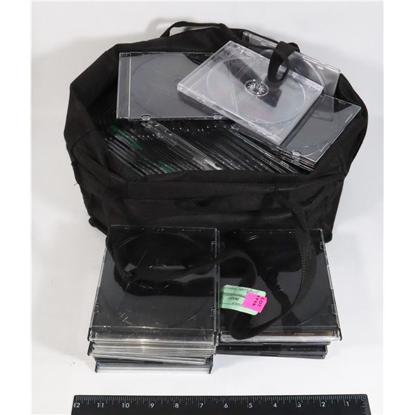 BAG OF EMPTY CD CASES