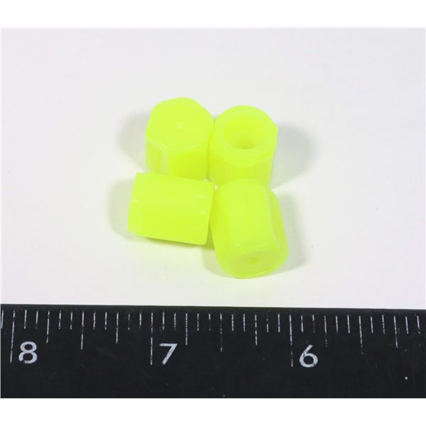 NEW YELLOW GLOW IN THE DARK VALVE STEM COVERS