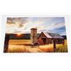 Image 1 : FRAMELESS FARM BARN LANDSCAPE SCENE -SUNSET