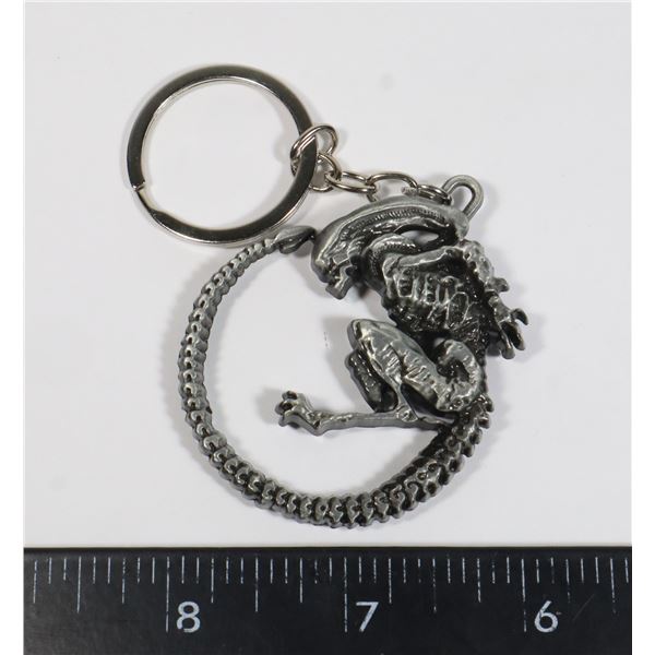 VINTAGE ALIEN MONSTER ZINC ALLOY KEYCHAIN