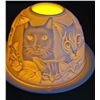 Image 2 : NEW PORCELAIN DOME TEA LIGHT CAT DESIGN CANDLE