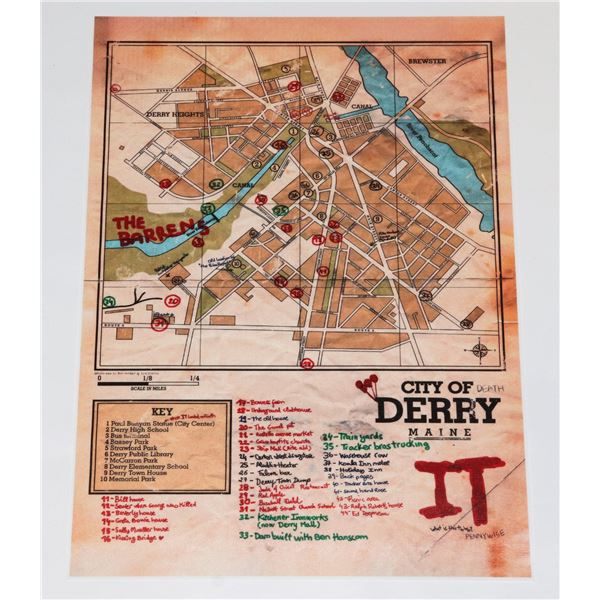 NEW CANVAS CITY OF DERRY MAINE MAP ART PIECE