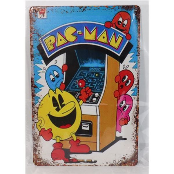 NEW RETRO LOOK PAC MAN THEME WALL SIGN