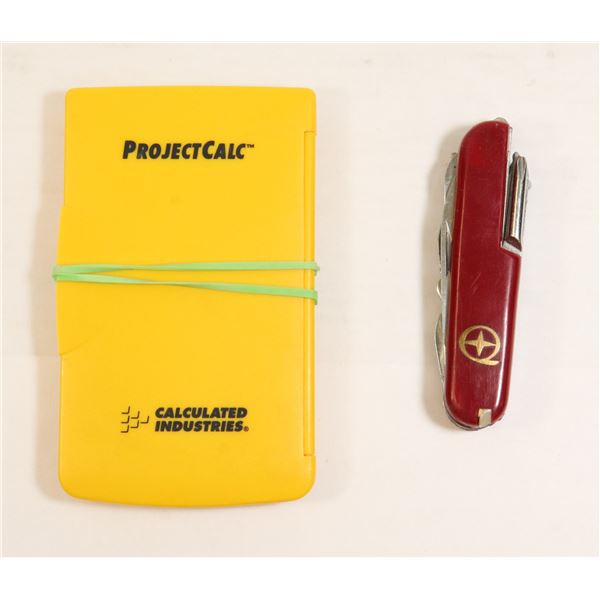 PROJECT CALCULATOR SOLD WITH POCKET KNIFE