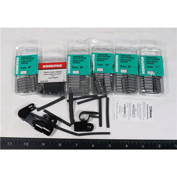 BUNDLE OF ASSORTED CORRUGATED JOINT FASTENERS AND