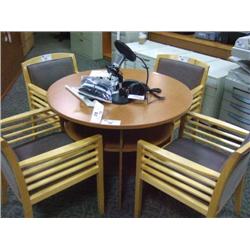 Golden Oak 40  Round Conference Table