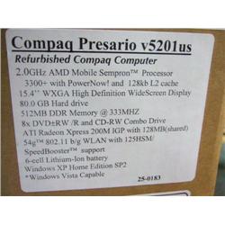 Compaq Presario Amd Mobile Sempron 3300+ Laptop