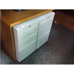 White Rolling Bbf Filing Cabinet